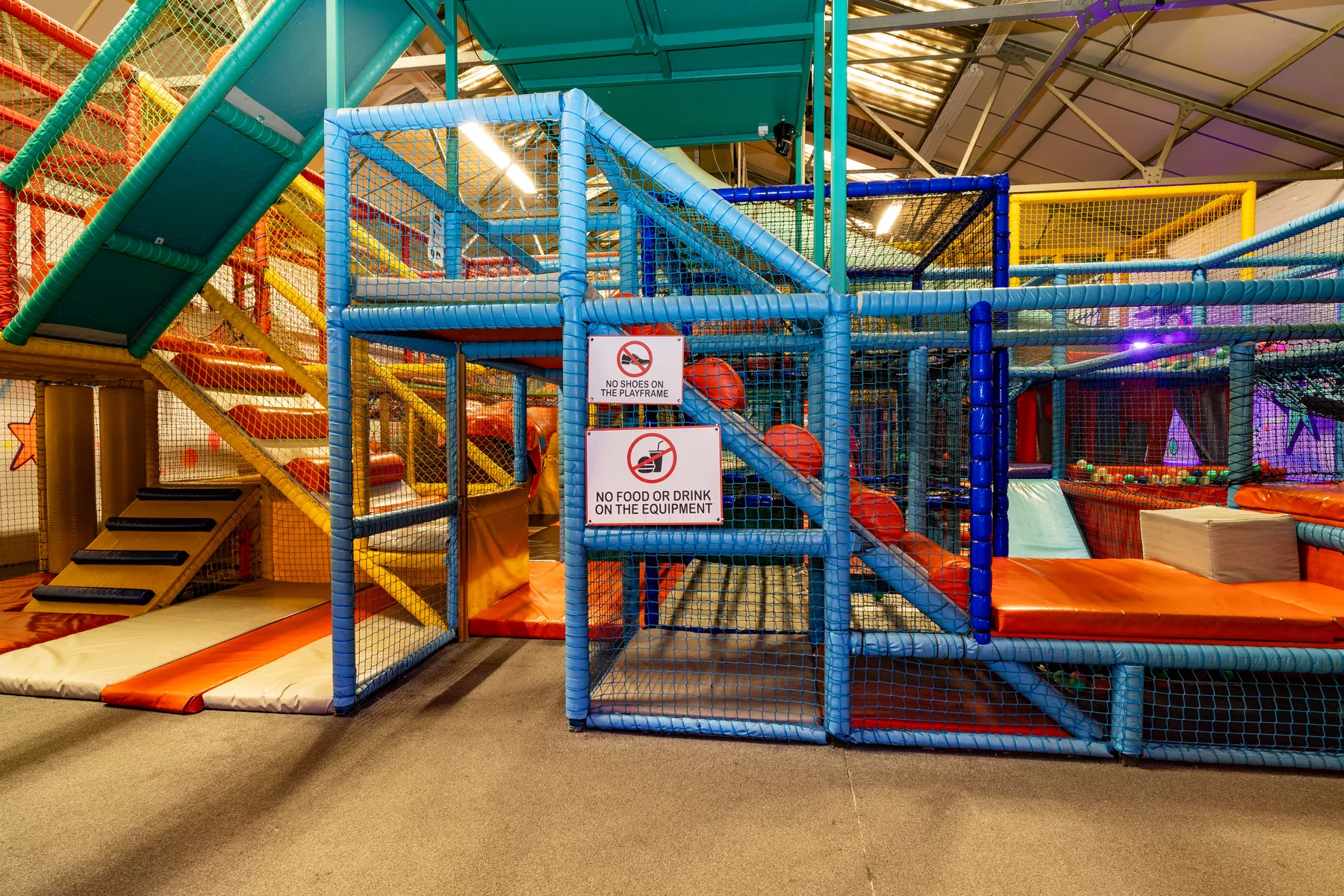 The soft play frame and slides at DJW Events