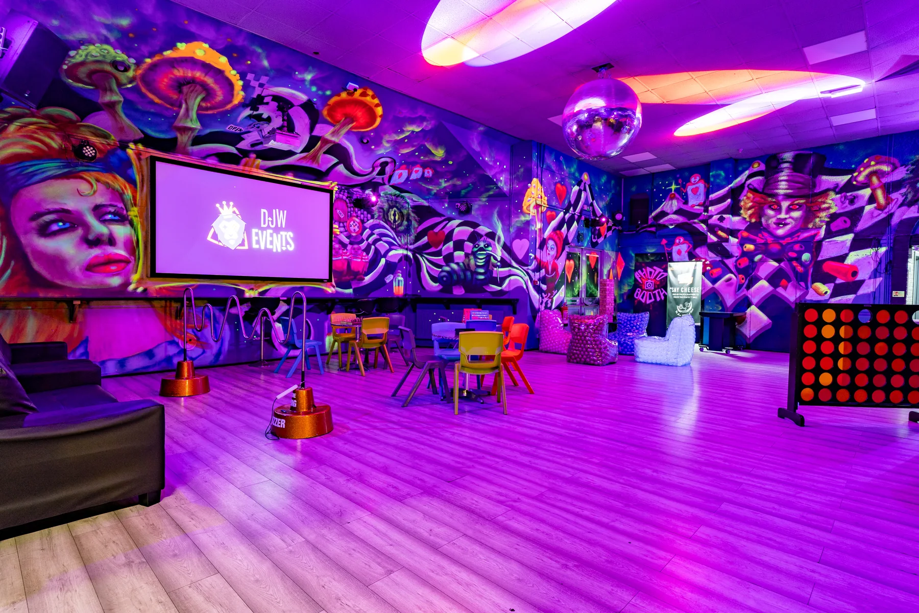 A party room at DJW Events