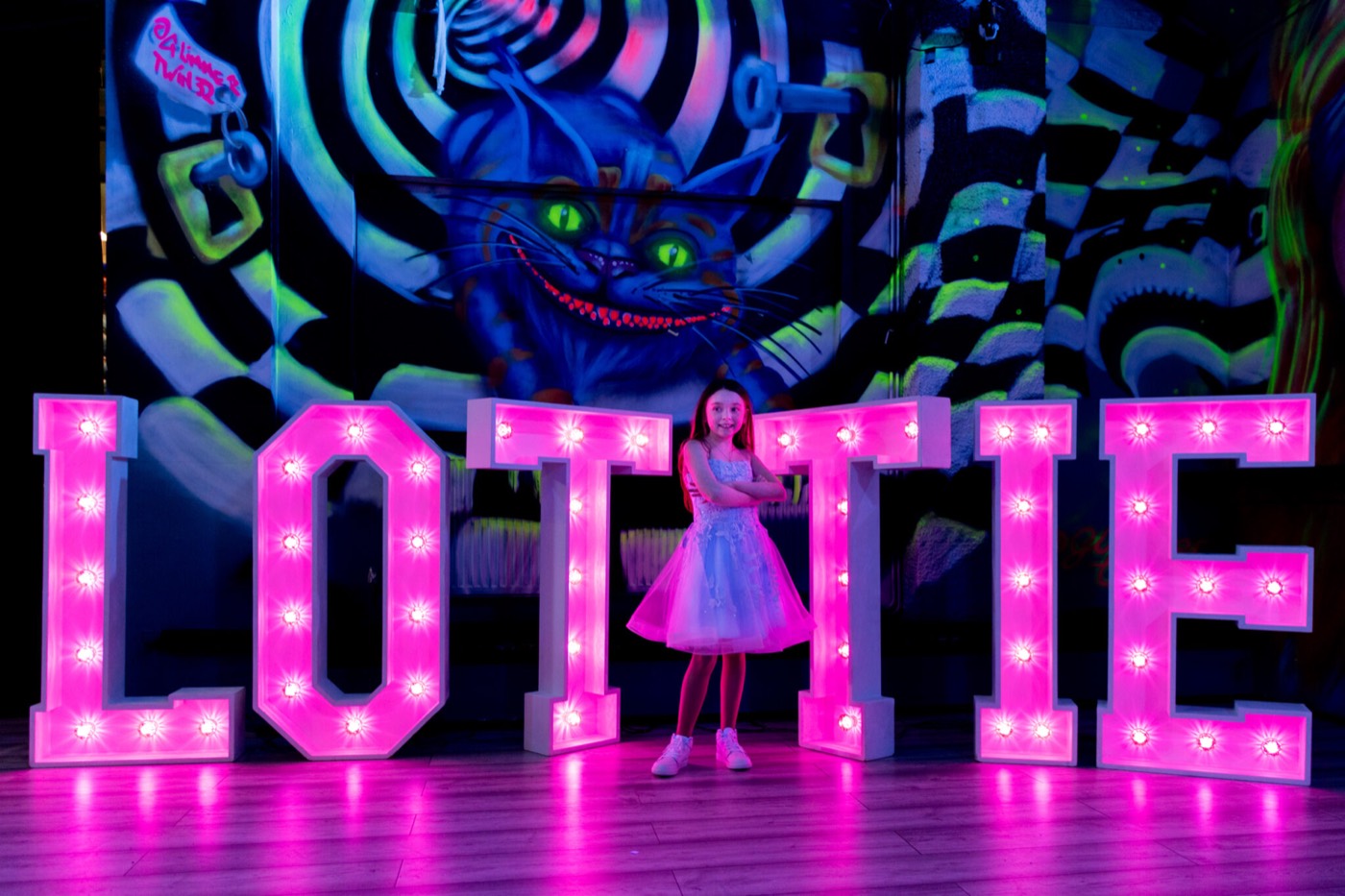 Giant light-up name letters